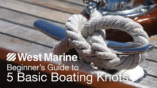 Beginners Guide to 5 Basic Boating Knots [upl. by Gutow]