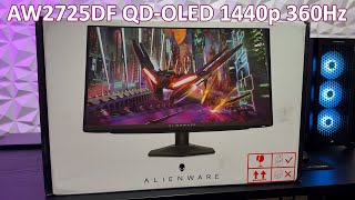 Alienware AW2725DF QDOLED 360Hz Gaming Monitor  Unboxing amp First Impressions [upl. by Ettecul]