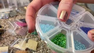 ASMR Bead Organization and Other Jewelry Supplies  Whispers Soft Spoken Crinkles [upl. by Enwahs]