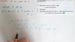 Résoudre un DÉVELOPPEMENT LIMITÉ HORS DE 0 – Méthode  exemple  Maths Prépa Licence [upl. by Ayifa]