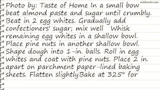 Recipe Italian Pignoli Cookies Recipe [upl. by Los723]