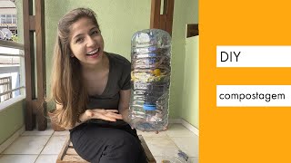 DIY  COMO FAZER COMPOSTEIRA DOMÉSTICA COM GARRAFA PET [upl. by Rexanna]