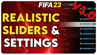 FIFA 23 Gameplay Sliders for More RealisticChallenging Gameplay  Settings amp Sliders V30 [upl. by Patt]