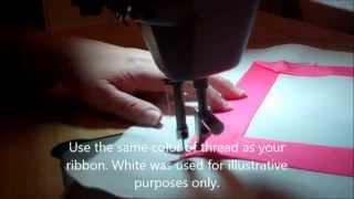 How to Miter Grosgrain Ribbon on a Pillow [upl. by Nickerson]