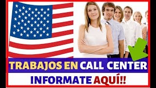 🎯 EMPLEO EN CALL CENTER  Busco Empleo  Oferta de Empleo  Empleos 2019 [upl. by Taryn]