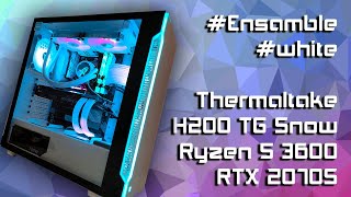 PC Gaming White  Thermaltake H200TG Snow  Ryzen 5 3600  RTX 2070S  Asus Strix B550A [upl. by Crescint]