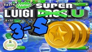 New Super Luigi U Sparkling Waters SECRET LEVEL Beanstalk Jungle All Star Coins [upl. by Gnot]