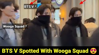 BTS V Spotted With Wooga Squad 😭  V Fun With Wooga Squad [upl. by Akinna3]