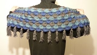 How to Crochet a Shawl  Bavarian Stitch Shawl Tutorial [upl. by Lashoh]