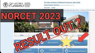 Norcet 4 Result Out 😱 Aiims norcet result date and time  aiims norcetresult [upl. by Alethea]