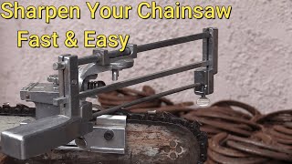 Fast amp Easy Guide To Chainsaw Sharpening Factory Edge Sharp With Granberg Jig [upl. by Setarcos]