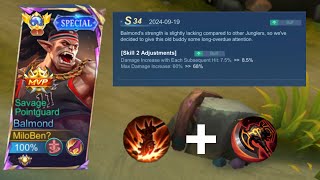 Akhirnya “ Second Skill “ Balmond Di Buff 🔥 Damage Semakin Gila  Balmond Best Build 2024   MLBB [upl. by Tymes624]