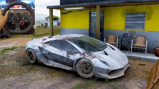 Rebuilding Lamborghini Sesto Elemento 2011  Forza Horizon 5  Logitech G29 Gameplay [upl. by Sitsuj141]