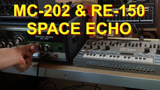 Roland MC202 amp RE150 Ambient Jam [upl. by Anilok892]