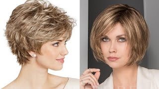 Short hair cuts and hair colour ideas for womens 40  50  60 [upl. by Epuladaug]