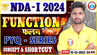 UPSC NDAI 2024 NDA PYQ Series Functions  फलन  NDA Maths By Vishal Sir [upl. by Burtis304]