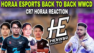 Horaa Esports Back to Back WWCD  Cr7 Horaa Reaction  Horaa Esports Tournament Highlights [upl. by Ummersen99]