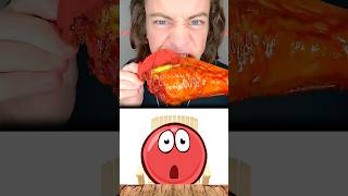 Red Ball vs LukeDidThat  Giant Spicy Chicken Wings ASMR Challenge 🥵 [upl. by Tur888]