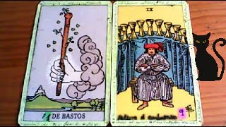 Combinaciones tarot con el UNO DE BASTOSAS DE BASTOS  ARCANOS MENORES DE COPAS Por TARA [upl. by Stearns93]