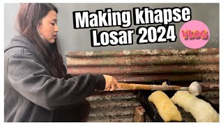 MAKING KHAPSE FOR LOSAR 2024 WITH FAMILY KALIMPONG yangchenvlog [upl. by Herold604]