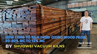 How long to Kiln Dried OZIGO Wood from 50–60 MC to 12 MC [upl. by Akirdnas]