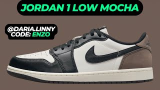 JORDAN 1 LOW MOCHA UNBOXING AND REVIEW DARIA LINNY [upl. by Nottnerb]