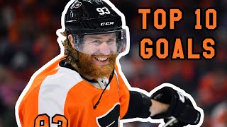 My Top 10 Favorite Jake Voracek Goals [upl. by Orrocos]