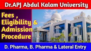 DrAPJ Abdul Kalam University Lucknow  Pharmacy Admission 202324  Application Form out [upl. by Arutek294]