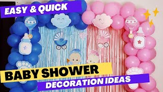 How To Decorate Home For Baby Shower Baby Shower Decoration  Baby Shower Decoration at Home  DIY [upl. by Atsirak354]