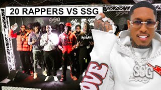 20 RAPPERS VS 1 RECORD LABEL SSG [upl. by Aicella904]