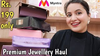 Rs 199 Myntra Jewellery Haul  Jewellery Haul  Myntra Oxidised  Earrings  Necklaces Jewellery [upl. by Menedez]