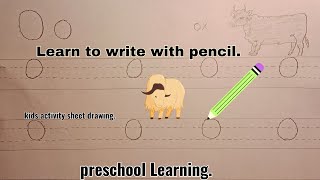 learn to write the letter O with pencil  trace the letters with a pencil  abc tracing letters abc [upl. by Oyr310]