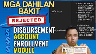 Mga Dahilan Bakit Narereject ang SSS Disbursement Account Enrollment Module [upl. by Marris971]