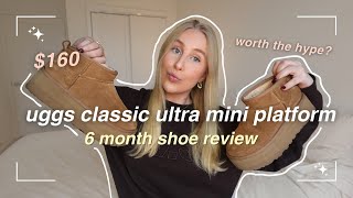 watch BEFORE you buy  ugg classic ultra mini platform boot 6 month review👟✨ [upl. by Nuyh]