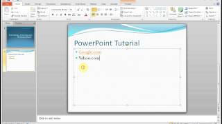 Microsoft PowerPoint How to Insert Hyperlink to Web Page [upl. by Arima]