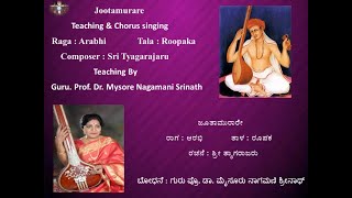 JootamurareArabhiTeaching by Guru DrNagamani SrinathSri Tyagarajaru [upl. by Ainar]