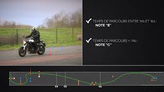 Permis MOTO A2 et A1 Parcours plateau 2020 et Notation [upl. by Magee]