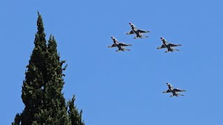 USAF Thunderbirds Arrive For California Capital Airshow 2024  July 11 2024 [upl. by Anirahtak]