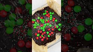 Christmas Brownies ☃️ christmas brownies holiday baking satisfying asmr viralvideos shorts [upl. by Camfort]