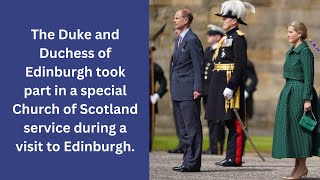 The Duke and Duchess of Edinburgh At Holyrood House Today [upl. by Etnahsal]