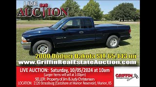 2000 Dodge Dakota SLT Ext Cab V6 Magnum 2wd 10052024 Christensen Auction [upl. by Grieve]