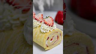 Strawberry Roulade is not my favorite dessert to photograph but the taste is simply incredible [upl. by Einahpit]