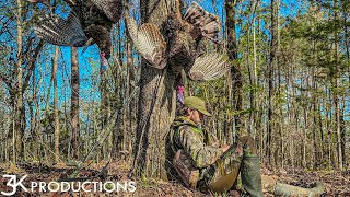 Mississippi Turkey Hunting  Doubling Up On Hard Gobbling Easterns [upl. by Ahsla497]