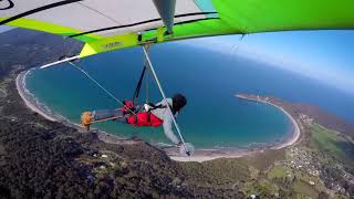 FIRST FLY IN TASMANIA  Eaglehawk Neck Hang Gliding [upl. by Mayworm]