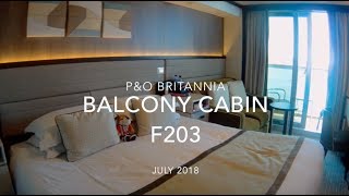 Balcony cabin F203  PampO Britannia [upl. by Wendie]