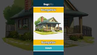 🇬🇧🇸🇰 bungalow  bungalov  vocabulary builder  learn English  naučme sa anglicky [upl. by Ardnac823]