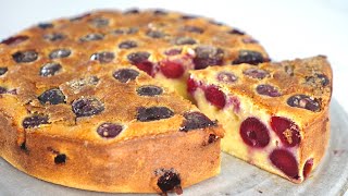 Recette clafoutis cerises facile moelleux [upl. by Niuqram]