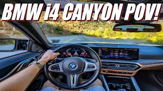 BMW i4 M50 POV drive walkaround acceleration dynamic sounds handling regen braking pricing [upl. by Andeee]