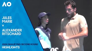 Jules Marie v Alexander Ritschard Highlights  Australian Open 2024 Qualifying Second Round [upl. by Mclain836]