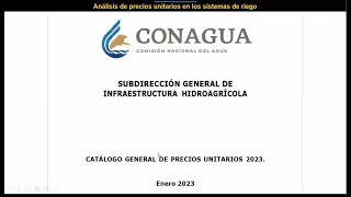 Analisis de Precios Unitarios para Proyectos de Sistemas de Riego [upl. by Hagep755]